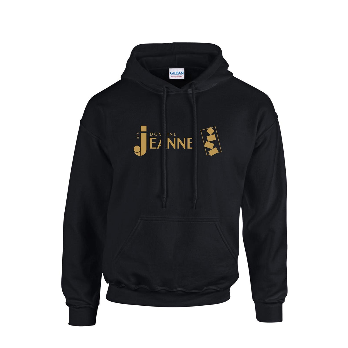 Black hoodie with gold logo - Domaine Des Jeanne