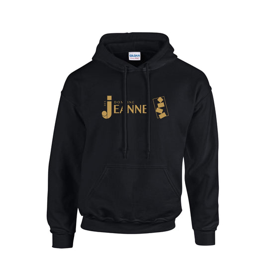 Black hoodie with gold logo - Domaine Des Jeanne
