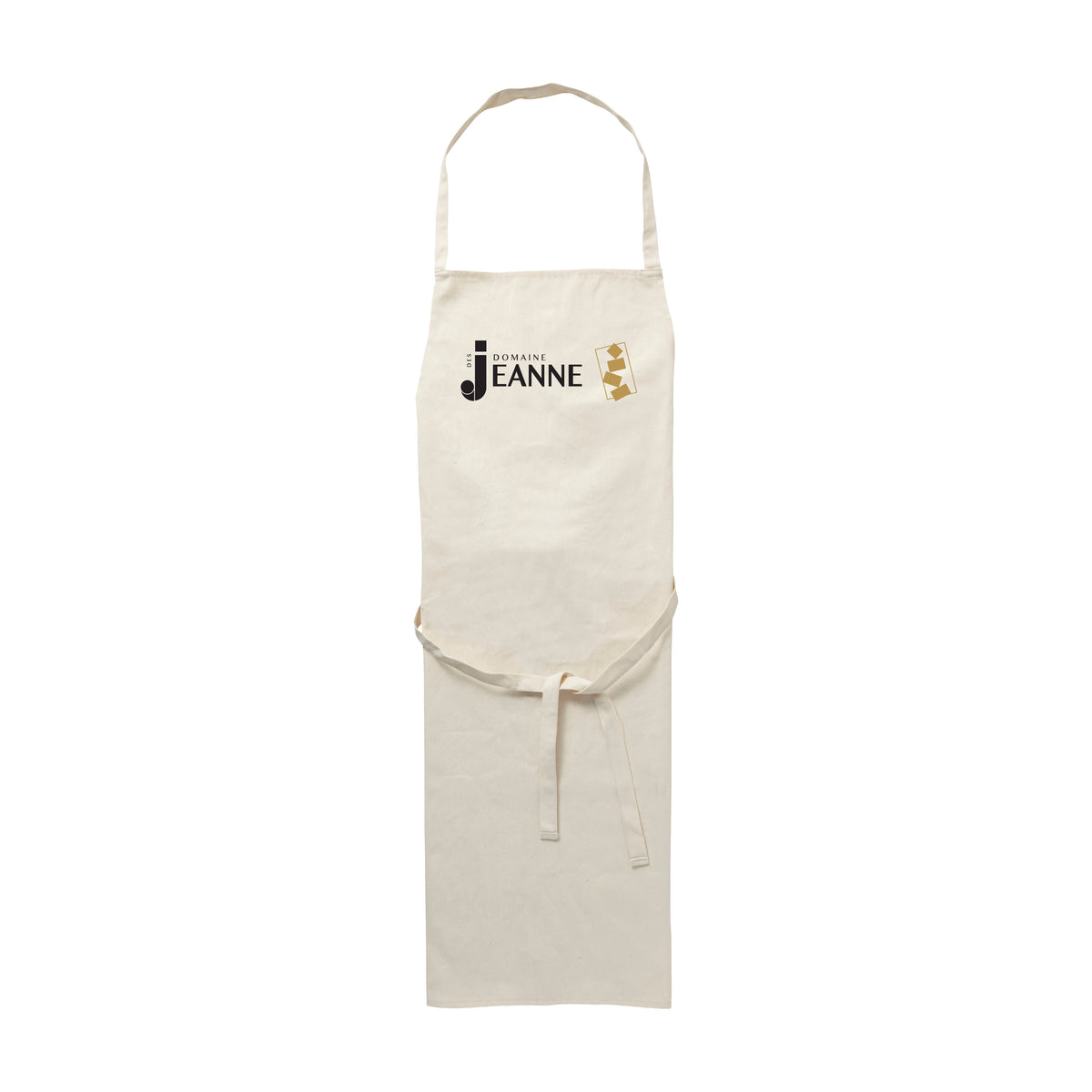 Natural apron with Domaine des Jeanne logo