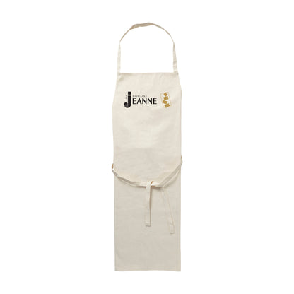 Natural apron with Domaine des Jeanne logo