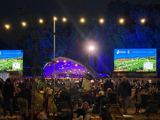 Domaine des Jeanne on the big screens at Battersea Park in Concert 2026
